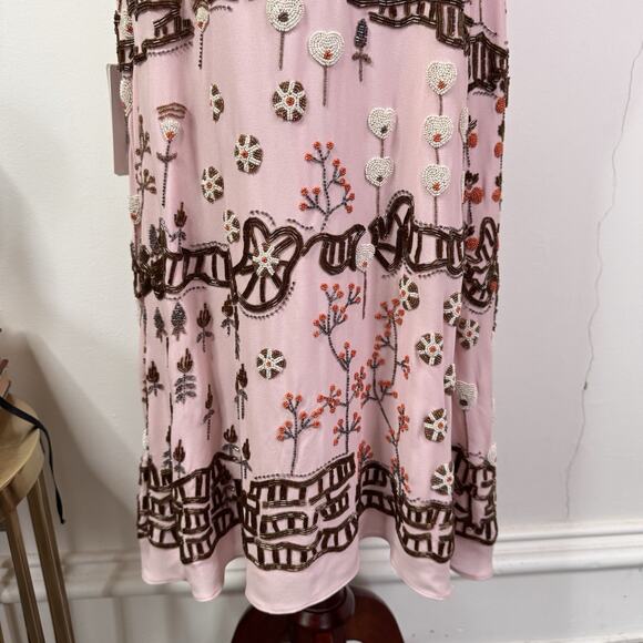 Valentino Runway Collector Dress 38 NWT Beaded Embroidered Silk Pink $15k Rare - Picture 13 of 16